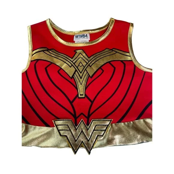 Wonder Woman Girls Tulle Cosplay Tutu Dress Halloween Costume Sz. XCH/4-5 - Picture 3 of 6